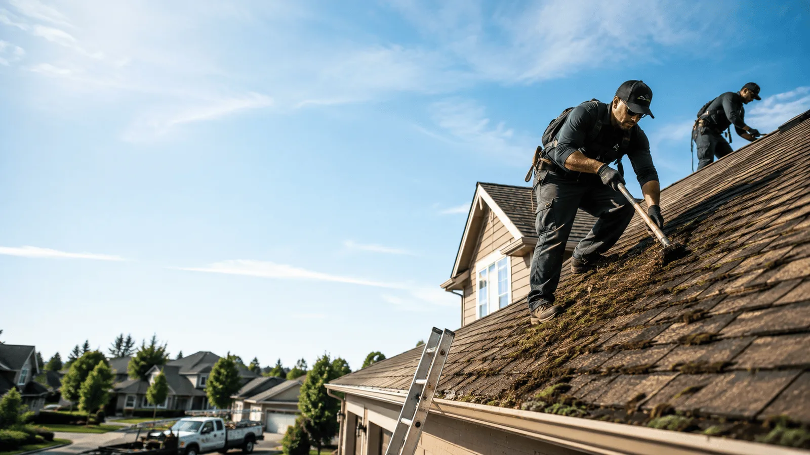 Roof Moss Removal in Hext, TX near me